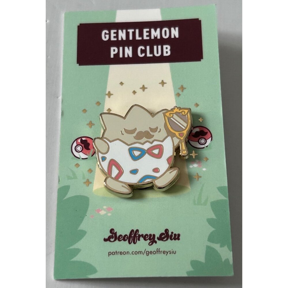Gentlemon Pin Club Togepi Enamel Pin By Geoffrey Siu Pokemon